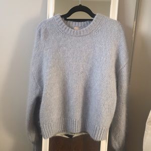 H&M baby blue wool alpaca blend sweater